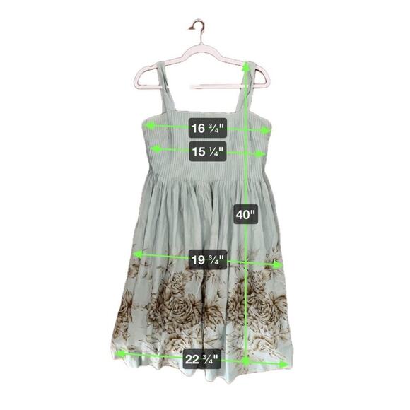 Vintage Positive Attitude Sleeveless Dress Women's 8 Teal Brown Pleated Ruffled - Picture 7 of 7